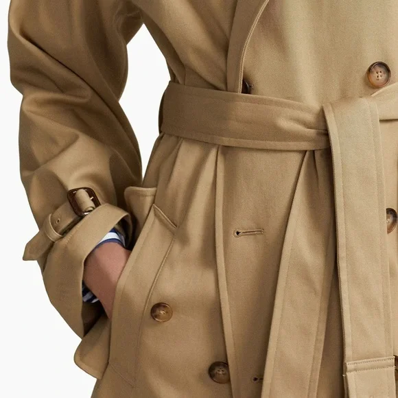 Lauren Ralph Lauren Twill Double-Breasted Belted Trench Coat